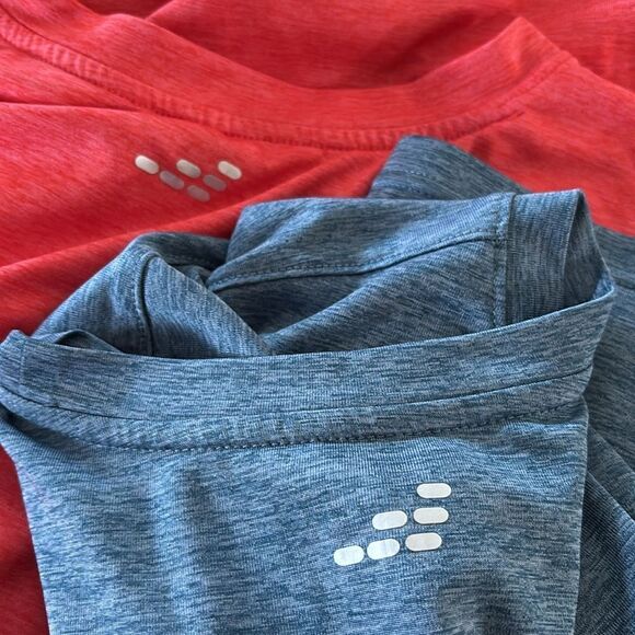 Two BCG Mens Turbo Textured  Moisture Wicking T-Shirts coral and blue 3XL - Picture 7 of 7
